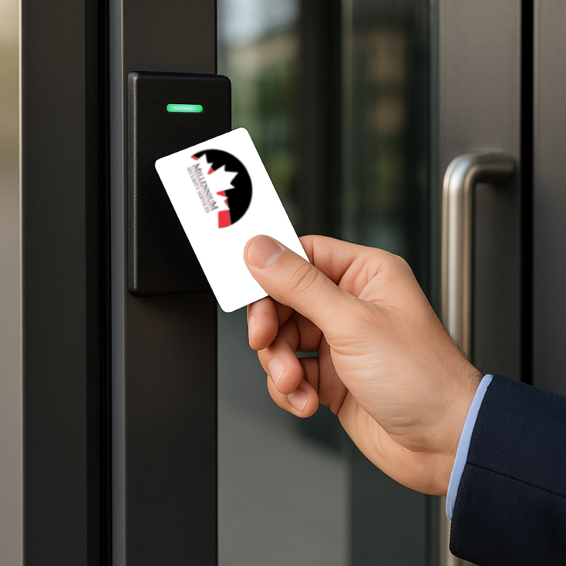 Keycard access example with touchpad