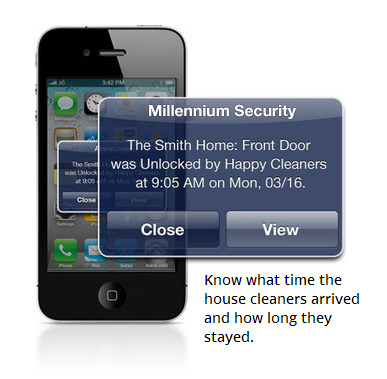 Security alerts on smartphone