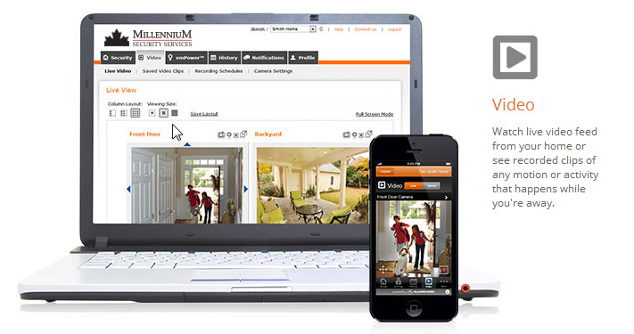 Remotely streaming video from security cameras